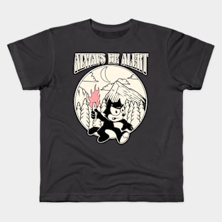 Felix the Cat Always Be Alert Kids T-Shirt